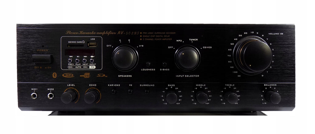 Wzmacniacz Hi-Fi AMPLI 5.0 Bluetooth 4.0 USB SD FM 350W 7.0 kanałów HDMI DSP Karaoke