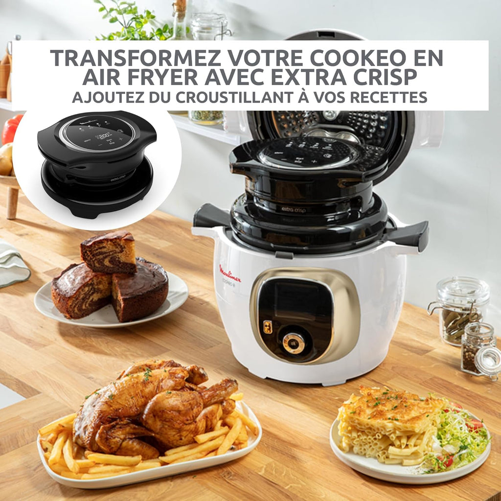 Multicuiseur intelligent Cookeo CE854110 6 L 1600 W avec 80 recettes intégrées 6 modes de cuisson blanc