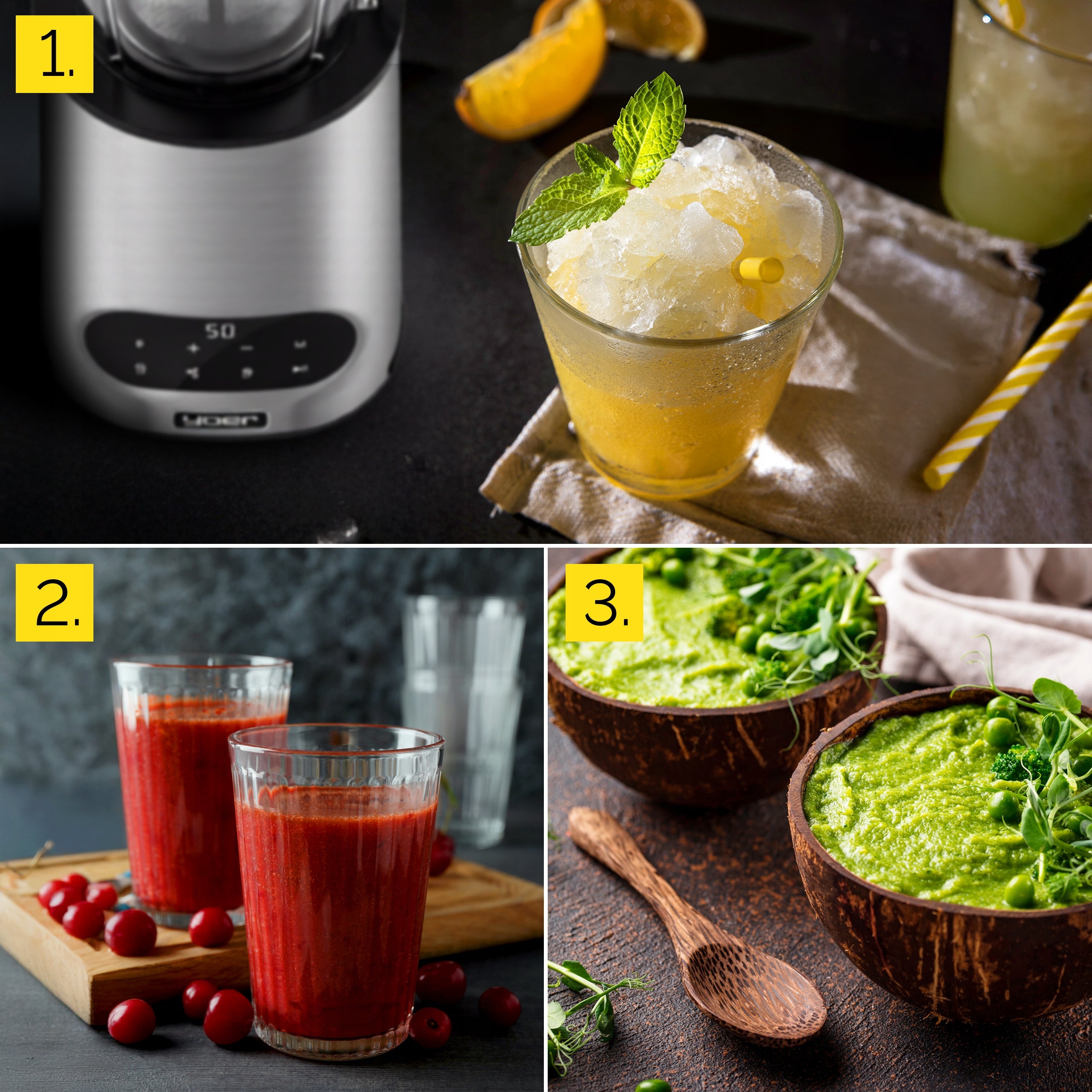 Wydajny blender kielichowy automatyczny 2,4L 2200W Tritan Inox ze sitkiem i dwoma bidonami