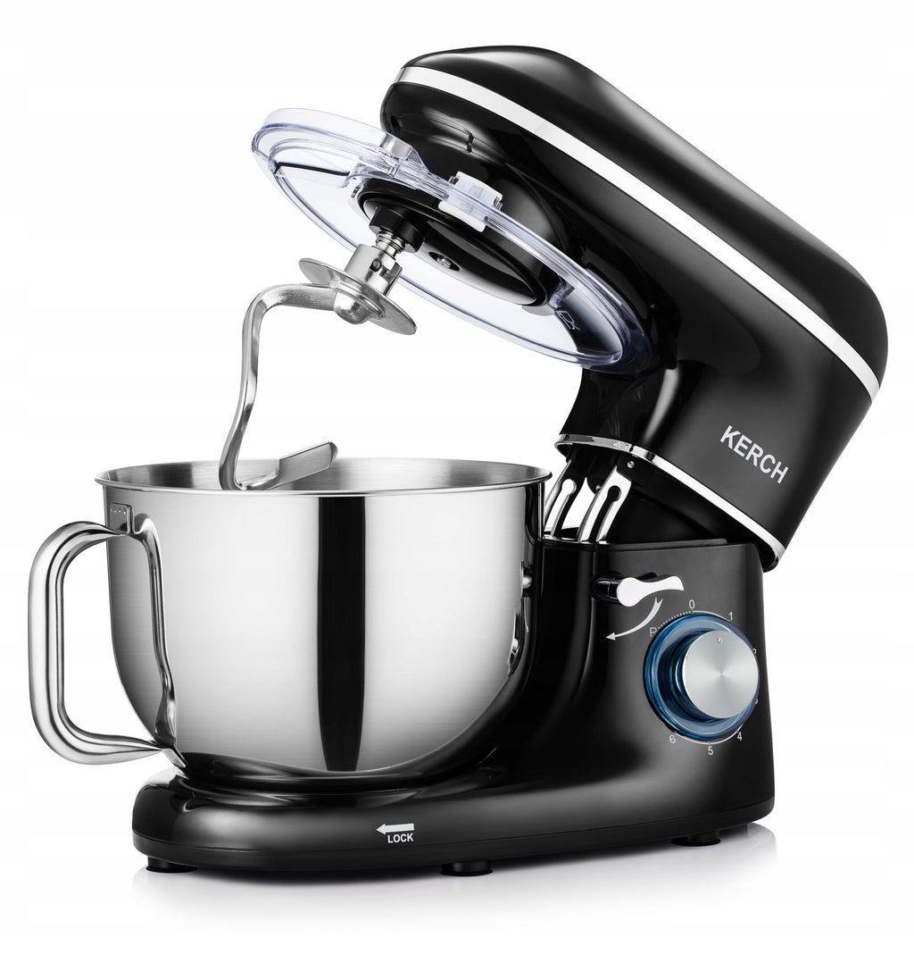 Robot planetarny MyCHEF 4000 W 6,2 l z misą ze stali nierdzewnej 6 prędkościami funkcją PULSE i końcówkami do mieszania ubijania wyrabiania