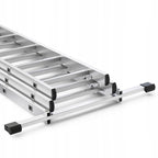 Drabina aluminiowa wielofunkcyjna 3x11 szczebli 6,55 m składana uniwersalna EN131 obciążenie 150 kg