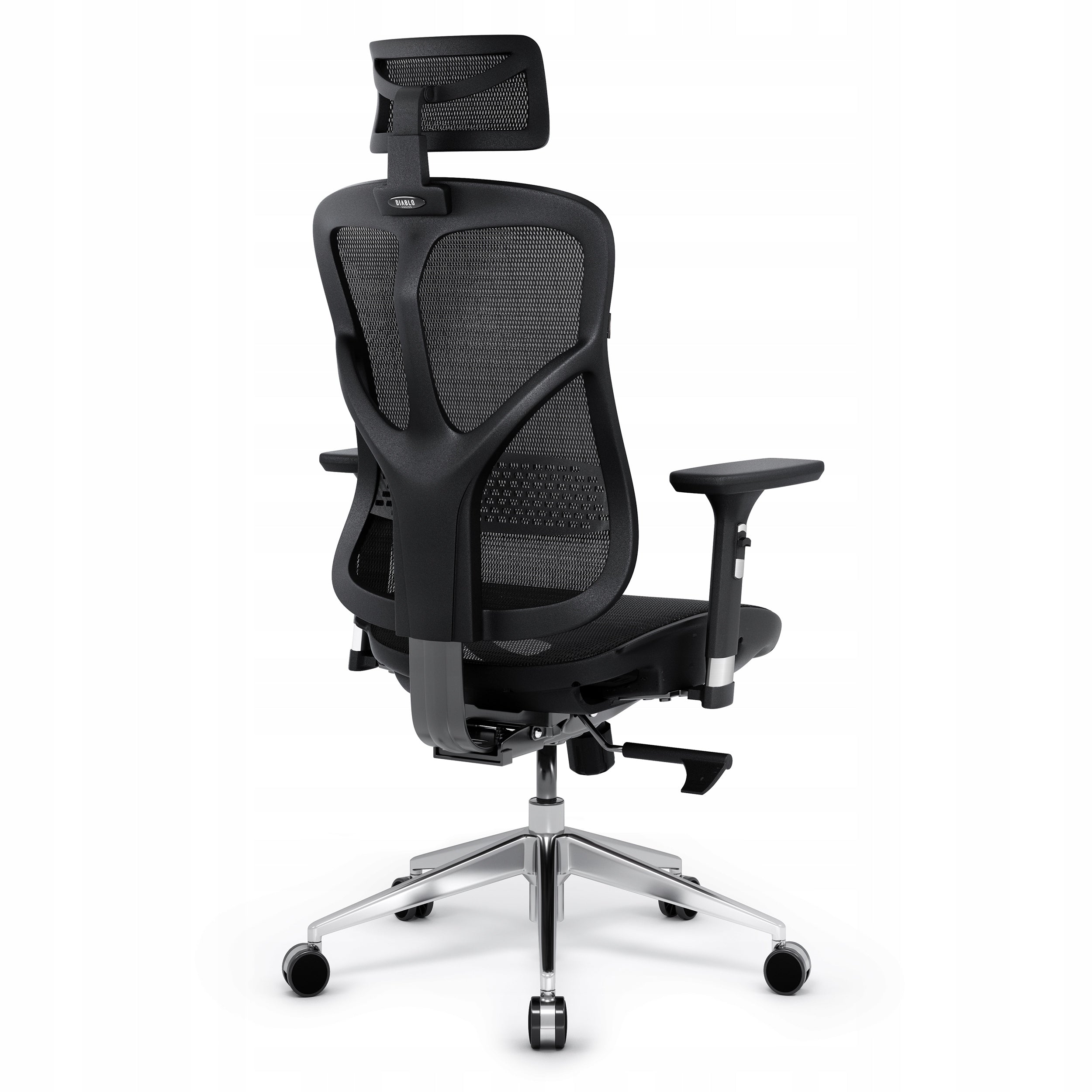 Fotel biurowy ergonomiczny obrotowy V-Basic 950 czarny z regulowanym zagłówkiem i podłokietnikami