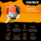 Débroussailleuse thermique FX-MS162 62 cm³ 3,5 CV 2 en 1 coupe-bordure rotofil essence largeur 32 cm rouge