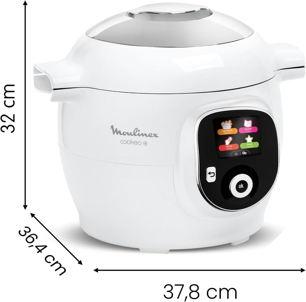 Multicuiseur intelligent Cookeo CE854110 6 L 1600 W avec 80 recettes intégrées 6 modes de cuisson blanc