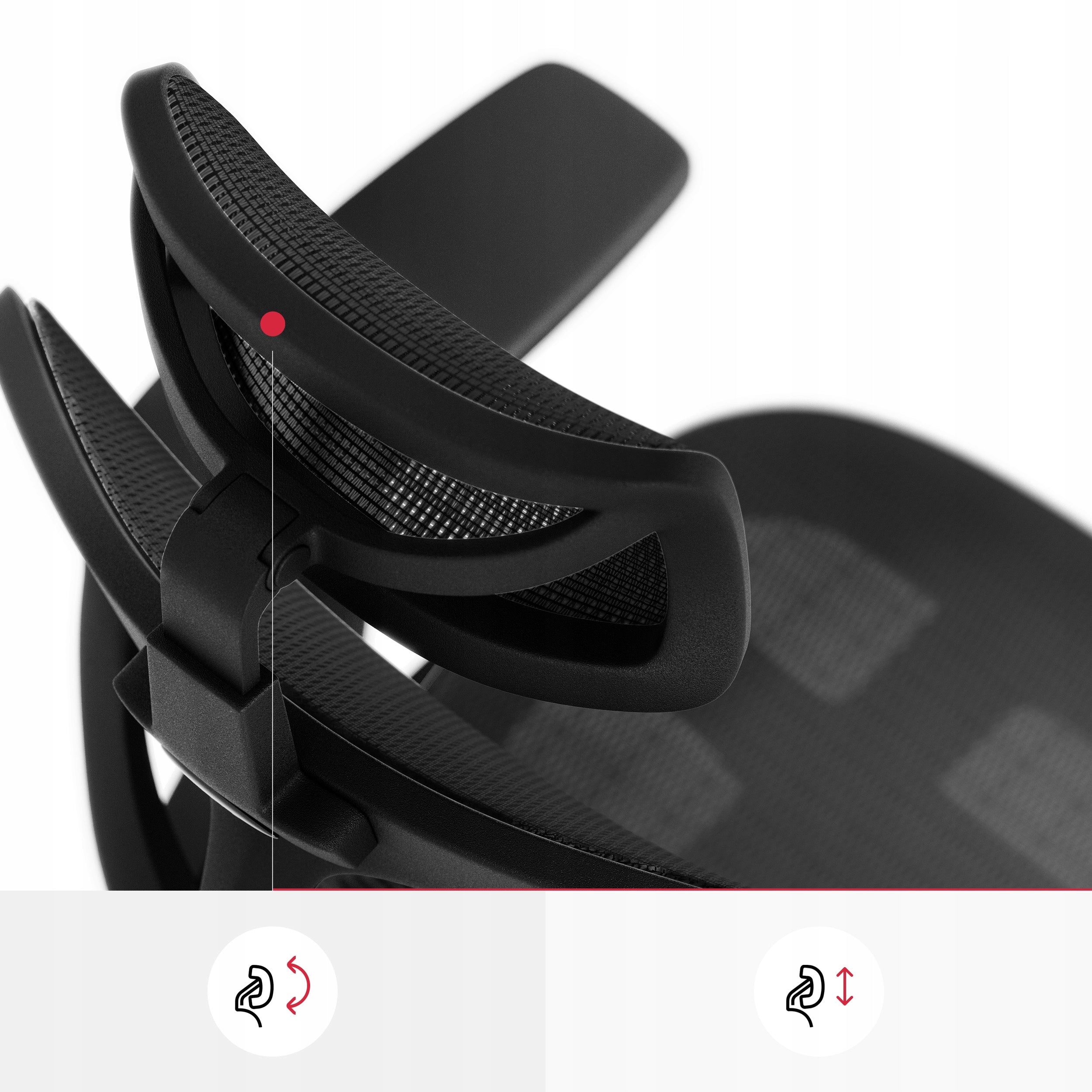 Fotel biurowy ergonomiczny obrotowy V-Basic 950 czarny z regulowanym zagłówkiem i podłokietnikami