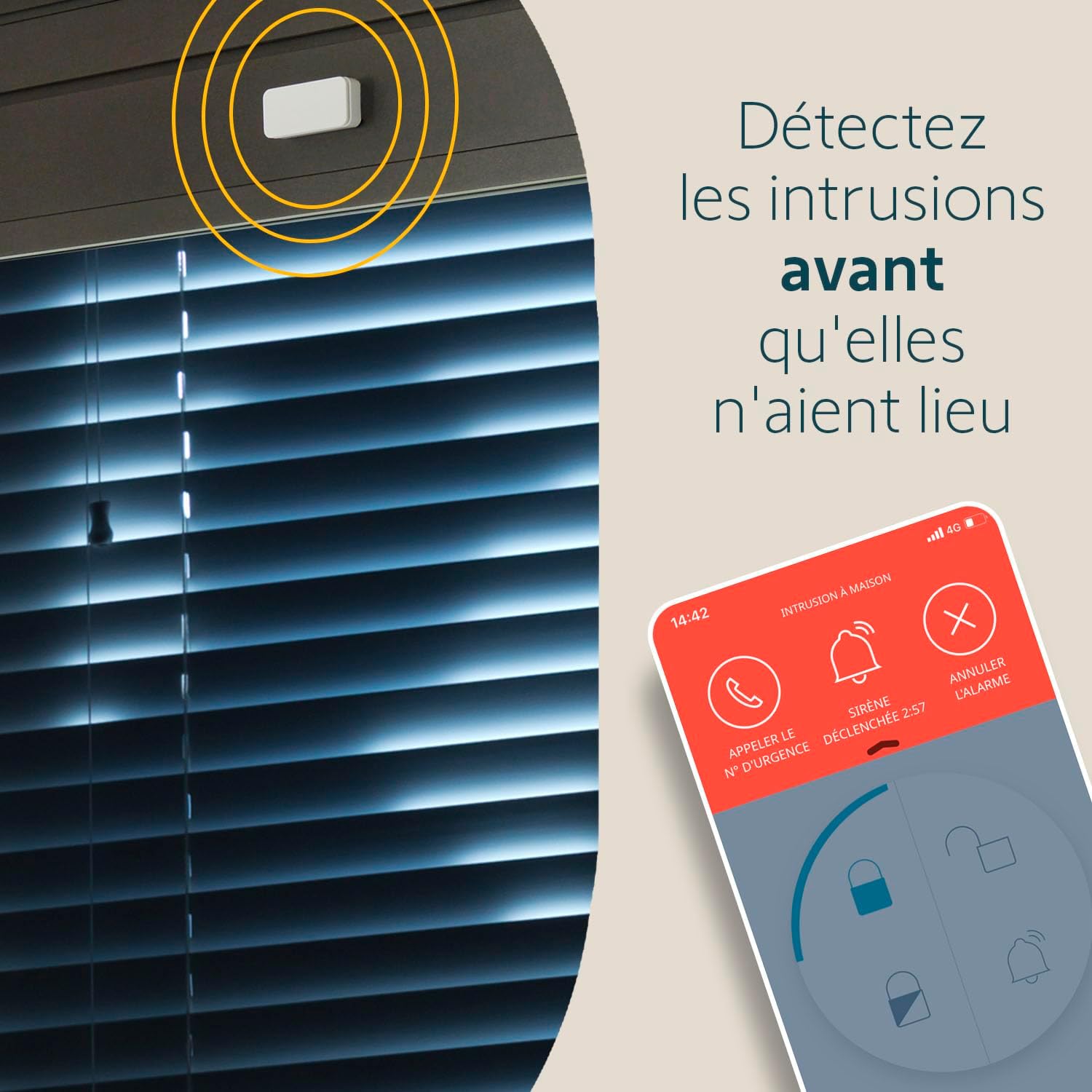 Pack 5 détecteurs IntelliTAG vibration intérieur extérieur détection avant ouverture