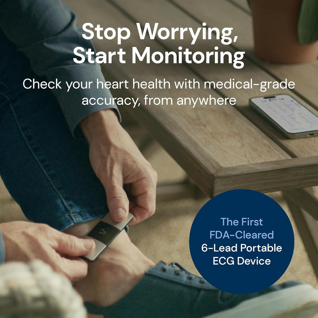 Moniteur ECG personnel KardiaMobile 6L 6 dérivations smartphone détection fibrillation auriculaire 30 s autonomie 200 h