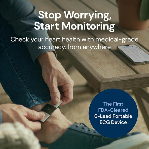 AliveCor Moniteur ECG personnel KardiaMobile 6L 6 dérivations smartphone détection fibrillation auriculaire 30 s autonomie 200 h