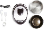 Cuiseur à riz Sakura YUM-EN15 8 tasses 1,5 L logique floue bol céramique 12 fonctions 860 W noir argent