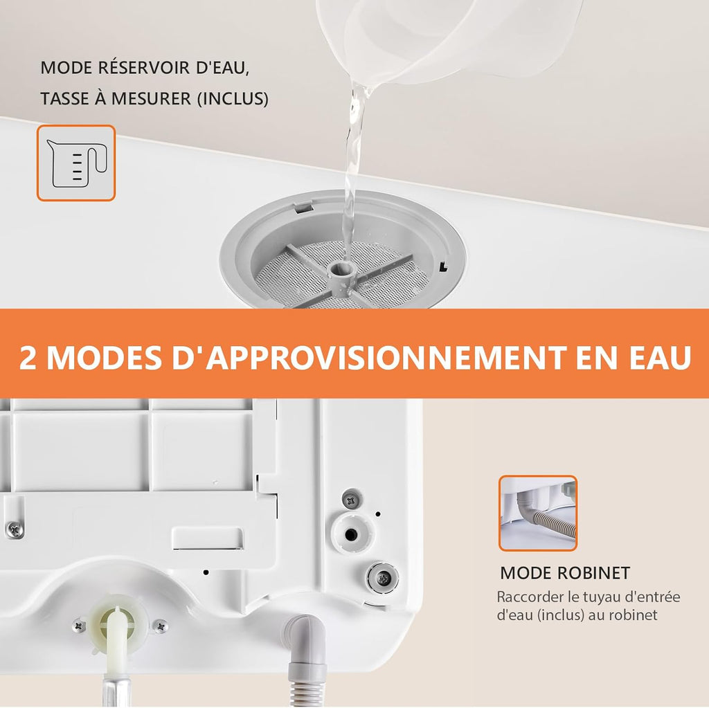 Lave-vaisselle de table TDQR03A 5 L 45 cm 5 programmes écran tactile LED séchage blanc