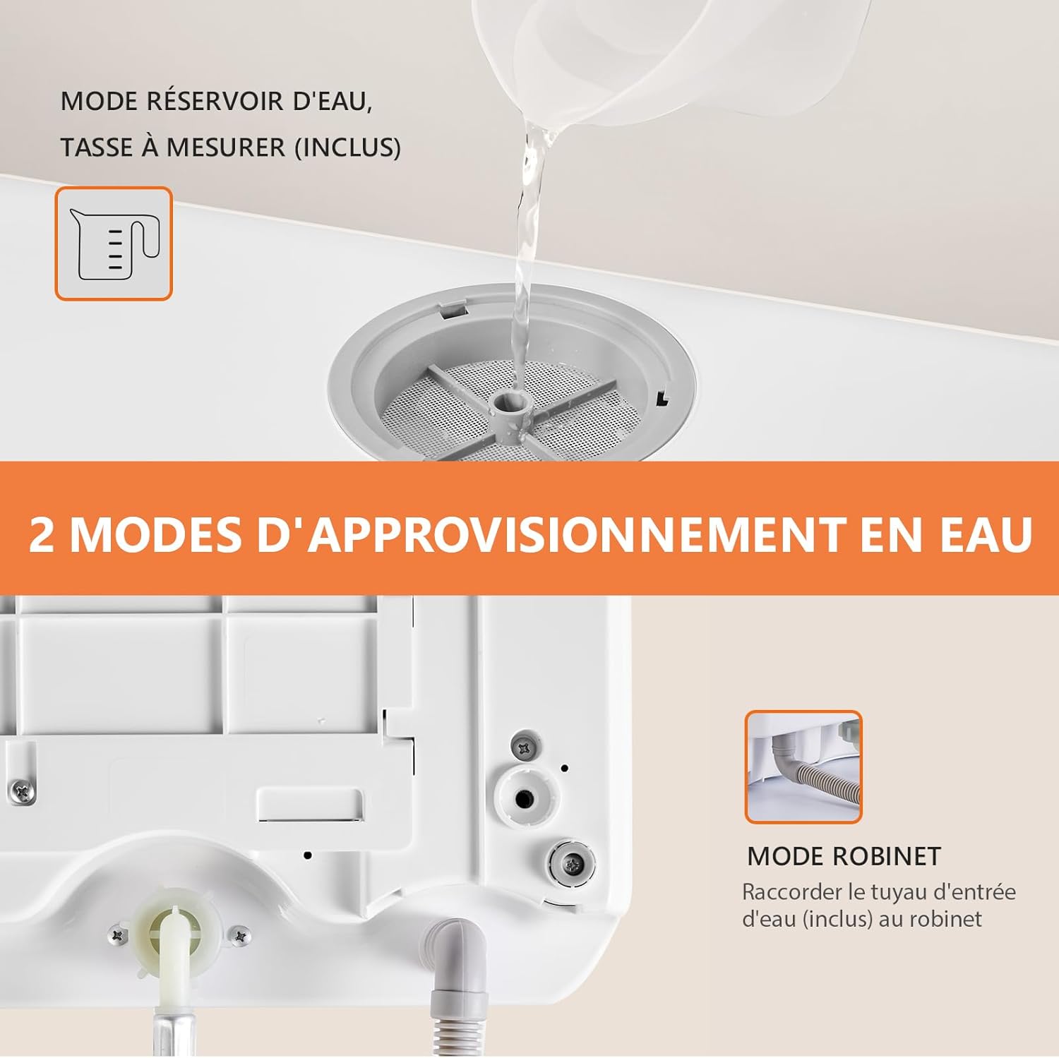 Lave-vaisselle de table TDQR03A 5 L 45 cm 5 programmes écran tactile LED séchage blanc