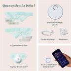Moniteur bébé intelligent Dream Sock suivi pouls oxygène temps réel capteur optique Bluetooth WiFi autonomie 16 h mint