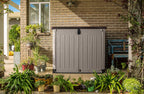 Abri horizontal poubelle SIO Pro 1200 litres en polypropylène imperméable avec plancher inclus verrouillable charge maximale 28 kg