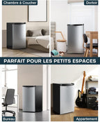 Petit réfrigérateur BR321 91 L avec congélateur 8,5 L thermostat réglable porte réversible acier inoxydable