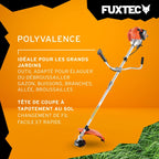 Débroussailleuse thermique FX-MS162 62 cm³ 3,5 CV 2 en 1 coupe-bordure rotofil essence largeur 32 cm rouge