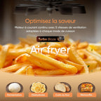 Friteuse sans huile Turbo Tower Pro 10,8 L Double Stack 2630 W 7 fonctions céramique température 30 à 230 °C noir