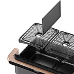Frytkownica beztłuszczowa TwinFry Dual Air Fryer 2800W 10 litrów kolor czarny z termostatem