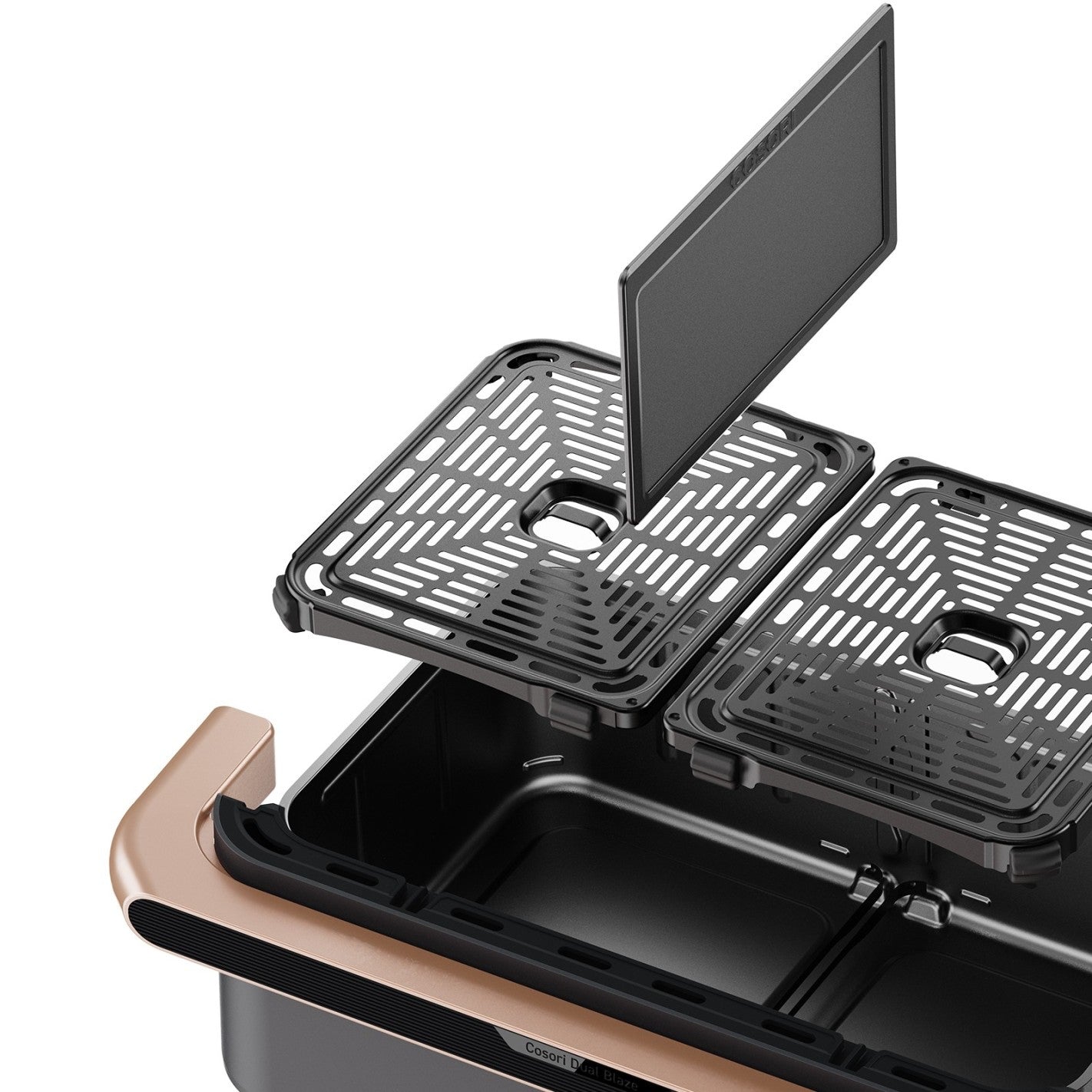Frytkownica beztłuszczowa TwinFry Dual Air Fryer 2800W 10 litrów kolor czarny z termostatem