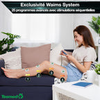 Electrostimulateur musculaire Max 830 TENS EMS massage 4 canaux 115 programmes rechargeable 20 électrodes argent