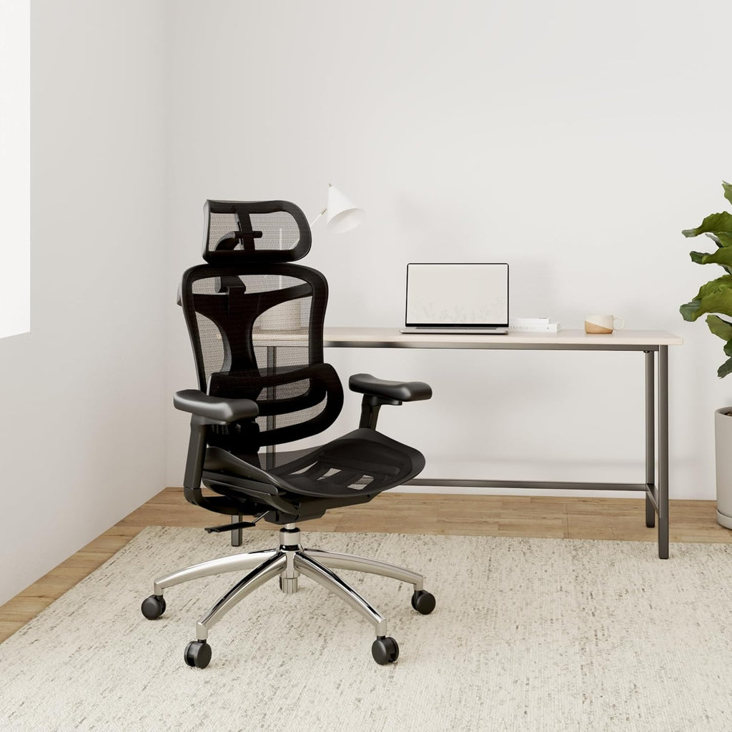 Chaise de bureau ergonomique Doro C300 V2 soutien lombaire dynamique accoudoirs 3D dossier réglable charge 150 kg noir