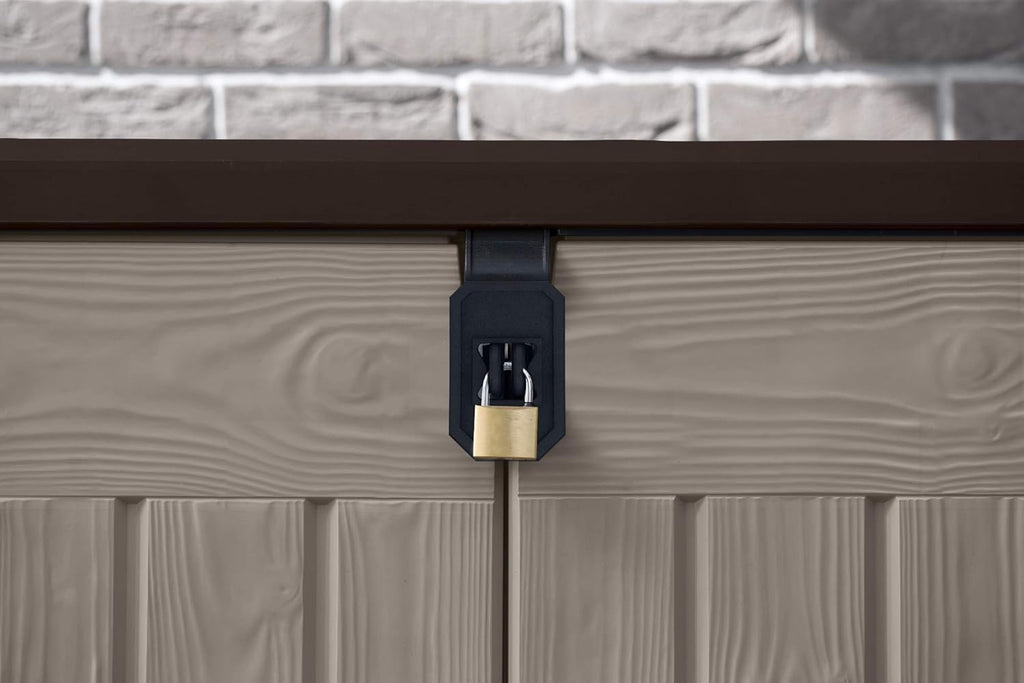 Abri horizontal poubelle SIO Pro 1200 litres en polypropylène imperméable avec plancher inclus verrouillable charge maximale 28 kg