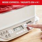 Yaourtière Multi Délices Express YG661500 12 pots verre 140 ml 5 programmes 600 W blanc rouge