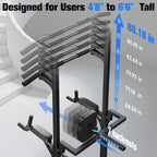 Station de musculation Power Tower 5 en 1 avec barre de traction dips charge 200 kg structure acier 224 cm