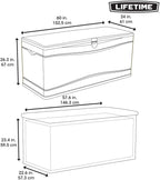 Coffre de rangement extérieur 1524 x 61 x 673 mm coloris tan