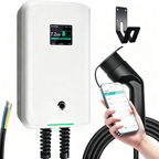 Chargeur EV Type 2 7KW-APP 32 A 7,68 kW câble 6,1 m Bluetooth WiFi IEC 62196-2 blanc