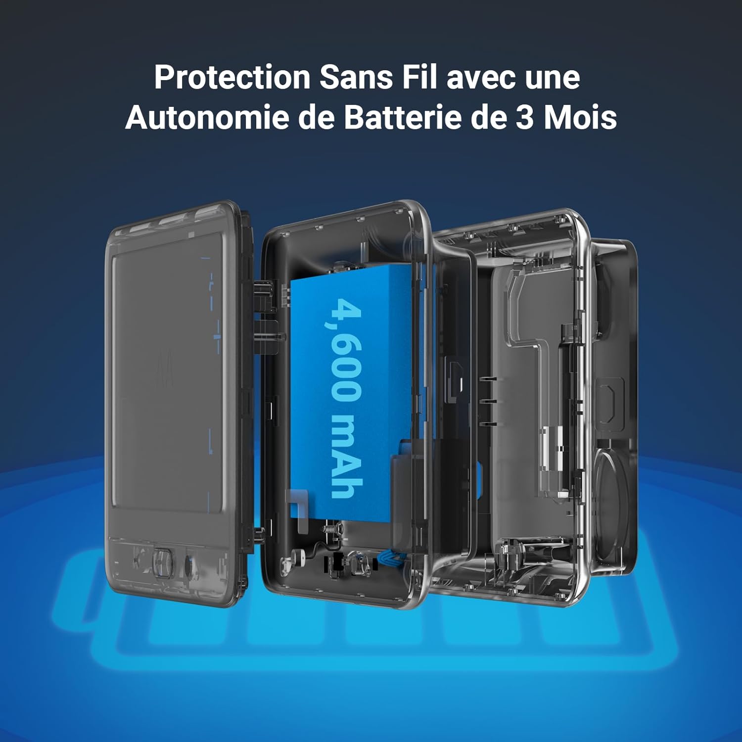 Judas de porte caméra CP4 1080p écran tactile 4,3 pouces batterie 4600 mAh détection humaine audio bidirectionnel IP54