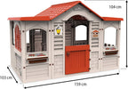 Maison enfant extérieur Le Chalet 89650 plastique robuste 159 x 103 x 104 cm 4 fenêtres montage facile dès 24 mois