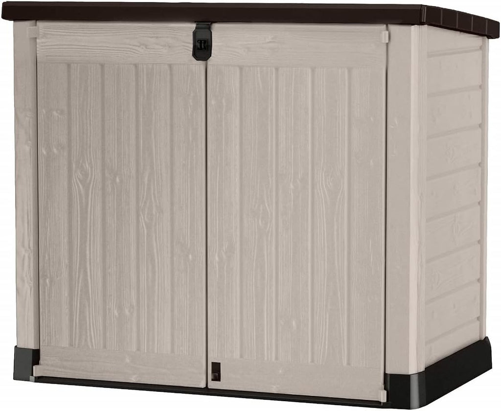 Abri horizontal poubelle SIO Pro 1200 litres en polypropylène imperméable avec plancher inclus verrouillable charge maximale 28 kg