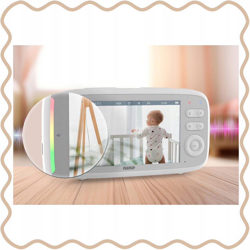 Video Baby Monitor Vista 2.4GHz HD Camera 5 Inch Display Night Vision Two Way Audio Temperature Sensor