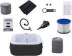 Spa gonflable carré 4 personnes 154 x 154 cm 100 jets chauffage massage 600L intérieur extérieur