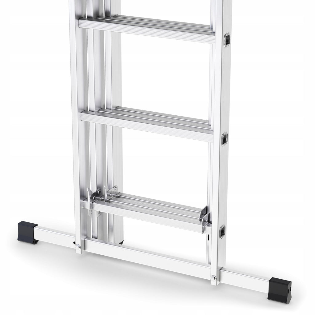 Drabina aluminiowa wielofunkcyjna 3x11 szczebli 6,55 m składana uniwersalna EN131 obciążenie 150 kg