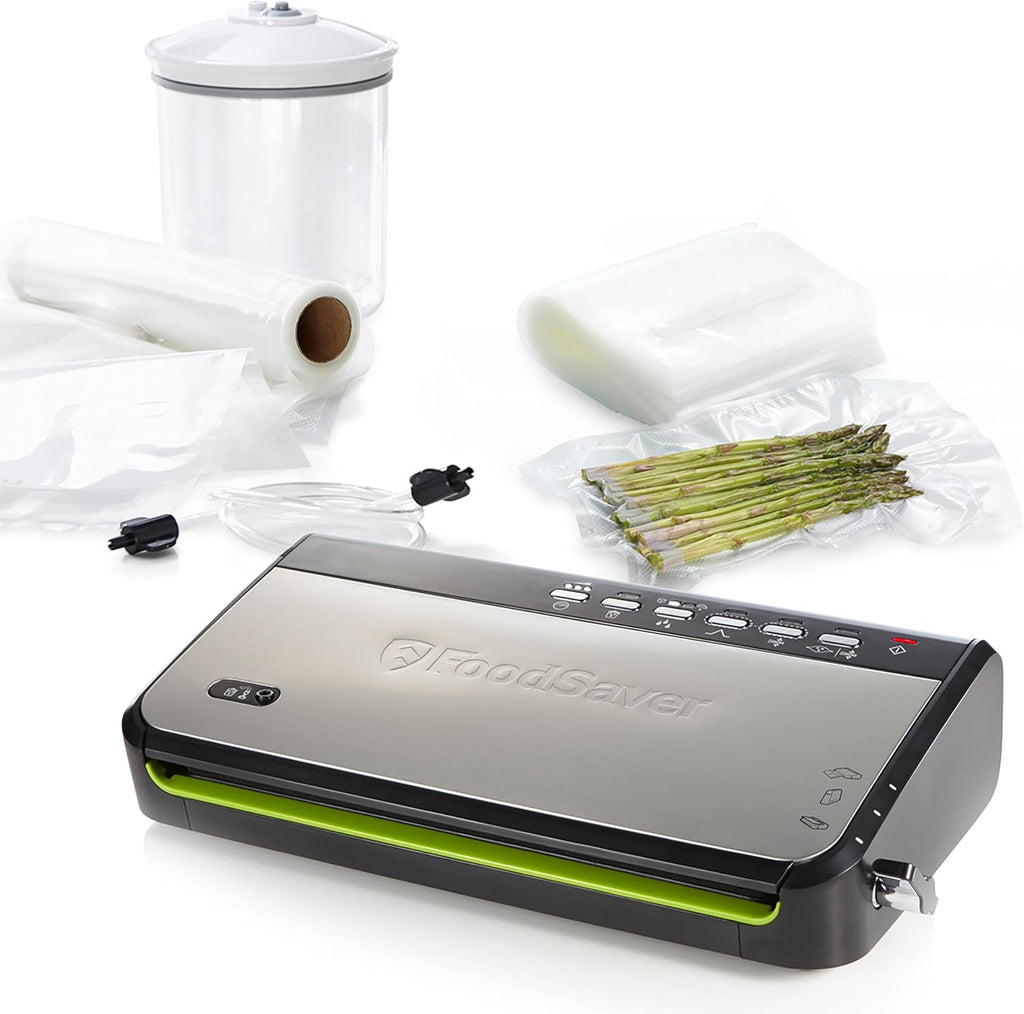 Machine sous vide FFS005X 140 W semi-automatique fonction pulse cutter intégré rangement rouleau sacs inclus noir