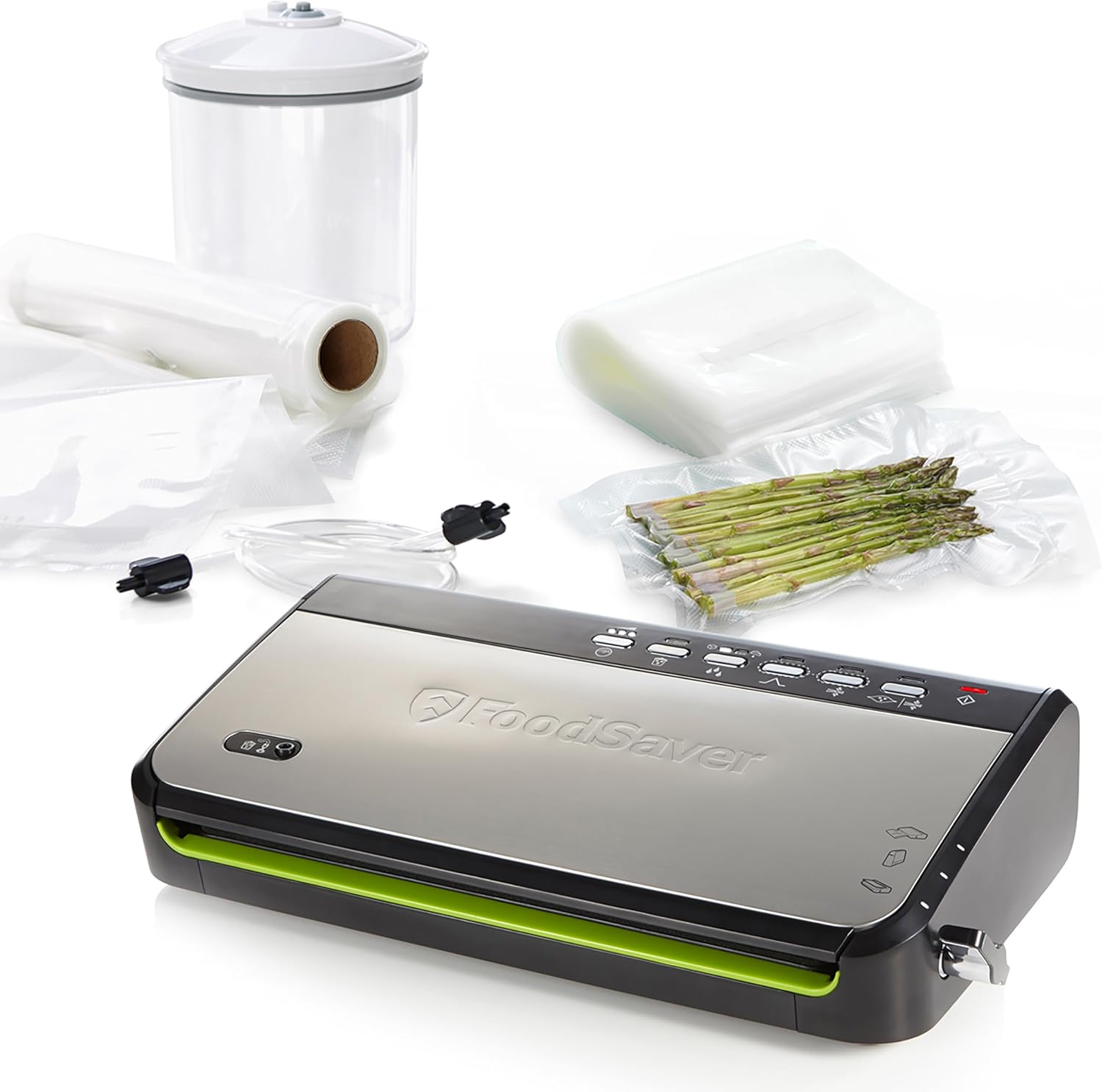 Machine sous vide FFS005X 140 W semi-automatique fonction pulse cutter intégré rangement rouleau sacs inclus noir
