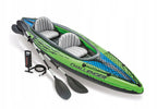 Inflatable Kayak Challenger K2 68306 Two Person 351cm Vinyl Construction with Paddles Pump Travel Bag