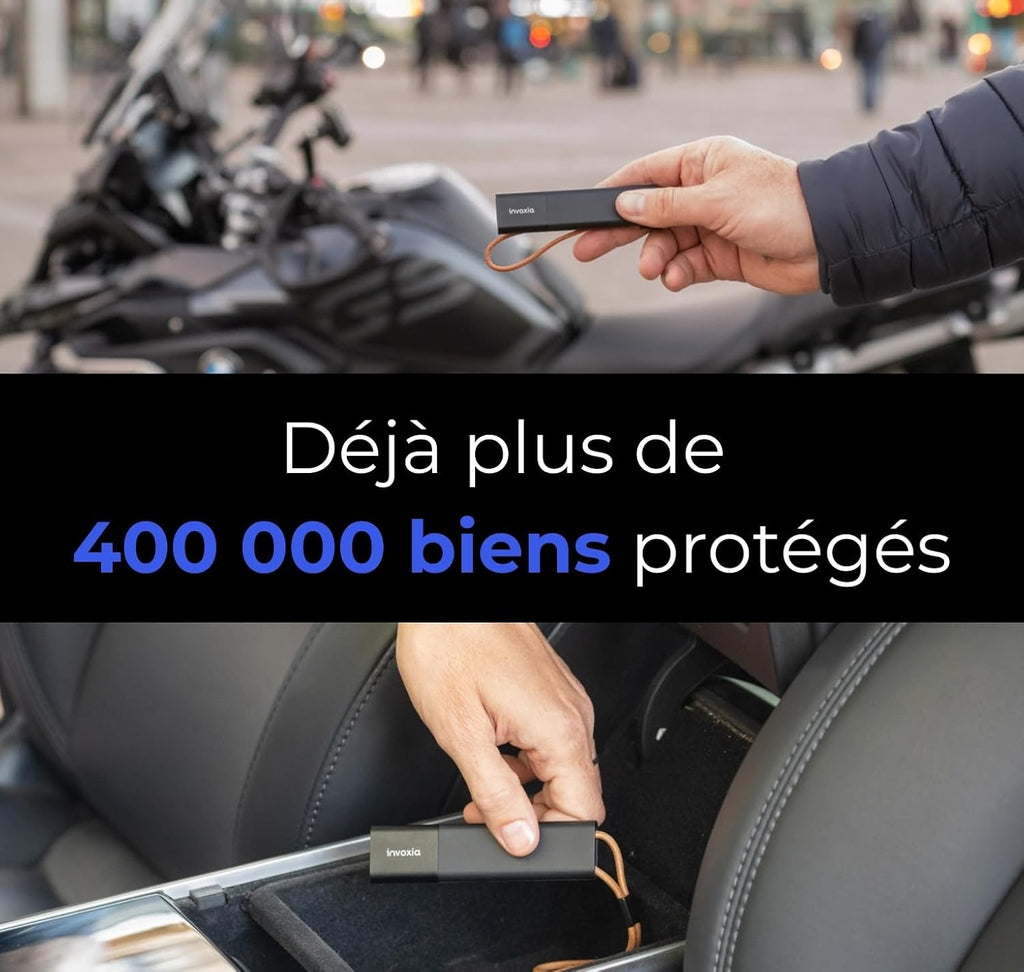 Tracker GPS Pro localisation temps réel 4G LTE-M abonnement 1 an alertes mouvement inclinaison autonomie 6 mois