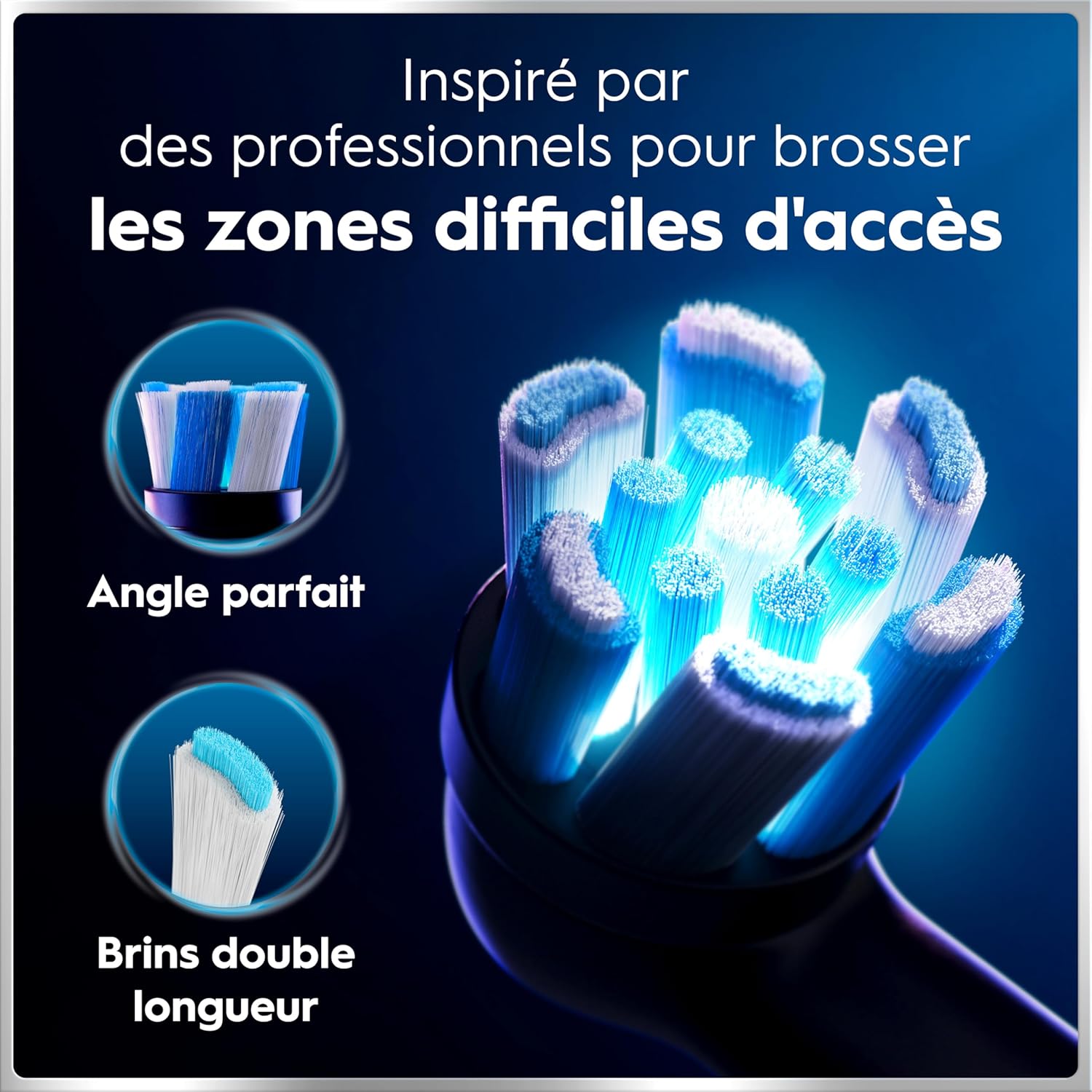 Brosse dents électrique iO 6 noire 5 modes capteur pression écran interactif 2 brossettes étui voyage