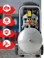 Kompresor olejowy tłokowy 50L TA301 9 bar 2.8kW 300L/min z zestawem pneumatycznym 6w1 i olejem 0,6L
