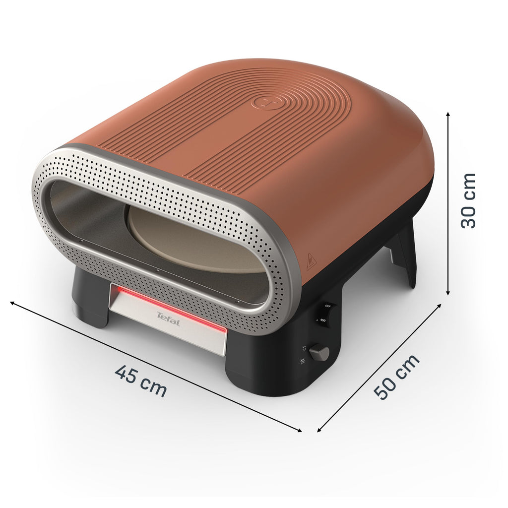 Four à pizza électrique extérieur Pizza Pronto JM600TE0 2600 W pierre rotative automatique 30 cm température jusqu’à 400°C avec pelle à pizza