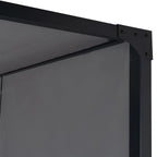 Pergola coulissante 3x4 m double pans structure acier époxy toile polyester grise 160 g/m² belvédère jardin