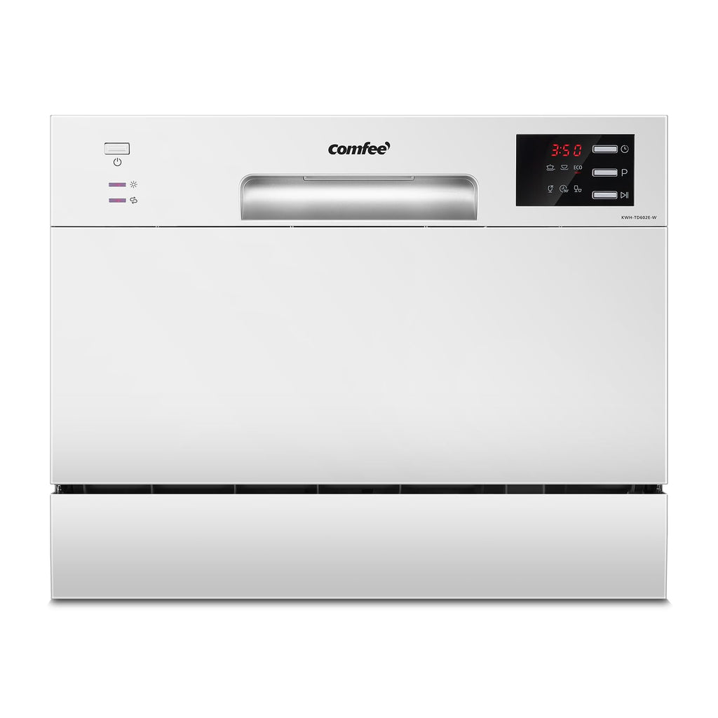 Lave-vaisselle compact TD602E-W 6 couverts 6 programmes écran LED démarrage différé 47 dB consommation eau réduite