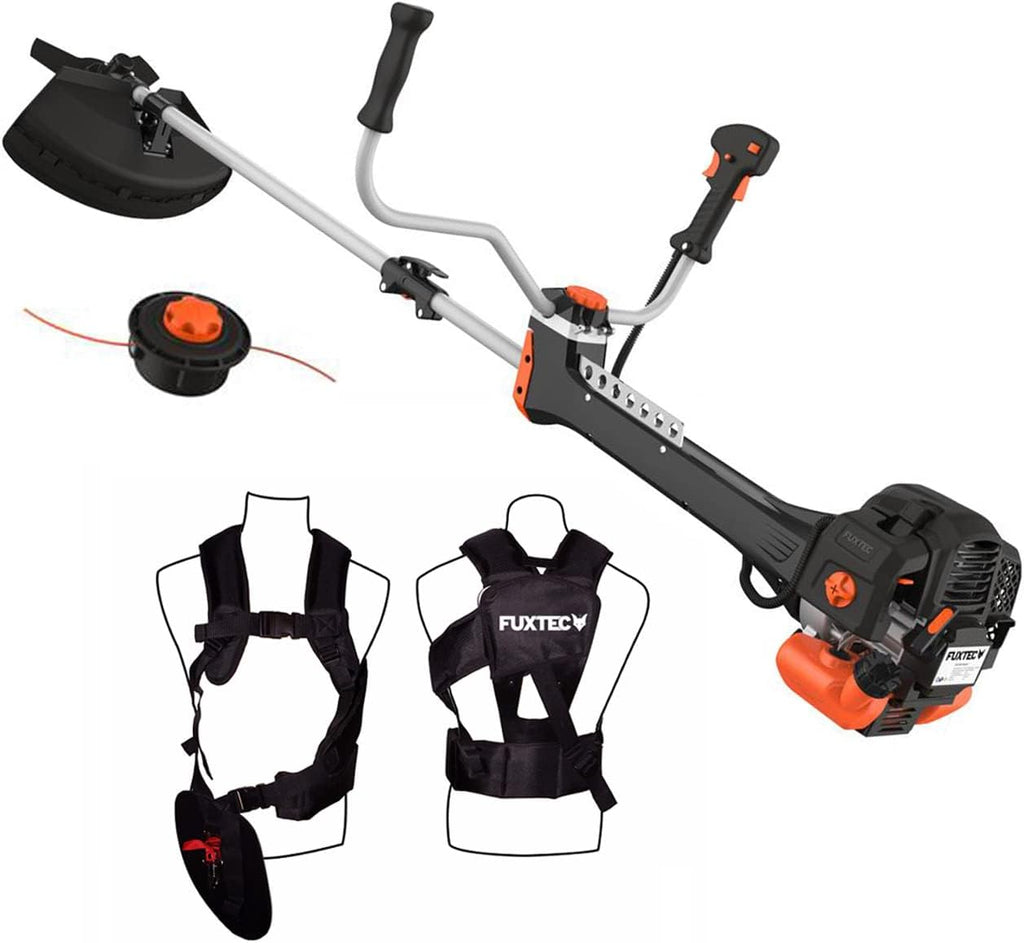 Débroussailleuse thermique professionnelle FX-PS152 52 cm³ 3 CV 2 en 1 coupe 30 cm tête double fil lame 3 dents noir