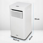 Przenośny klimatyzator z funkcją chłodzenia osuszania i wentylacji RIO R29E1 3kW 10000 BTU WiFi 24l/24h