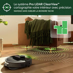 Robot aspirateur Roomba Plus 505 Combo autolavage séchage air chaud IA LiDAR autovidage 75 jours noir