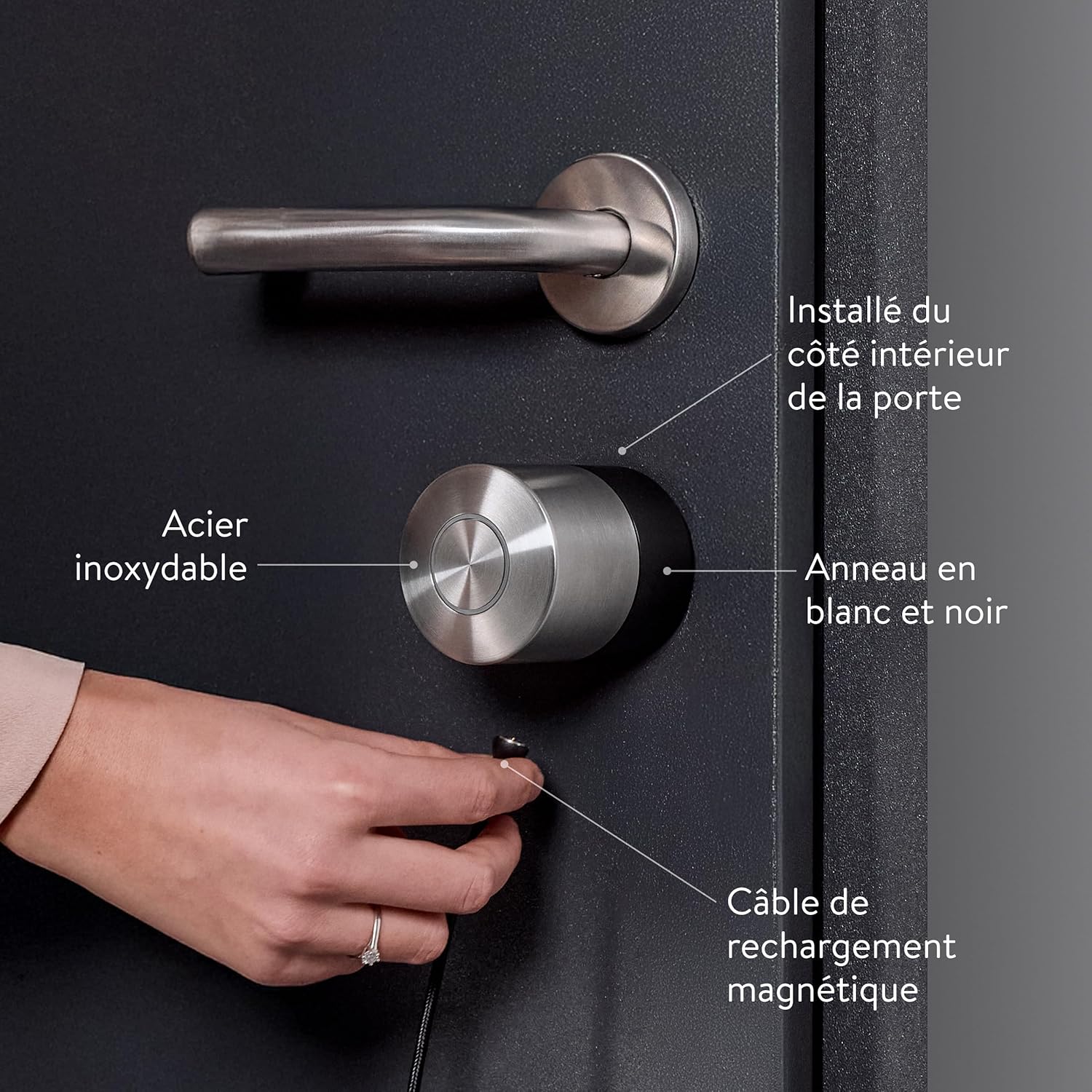 Serrure électronique de porte Smart Lock Pro Bluetooth WiFi Matter contrôle app sans changer le cylindre
