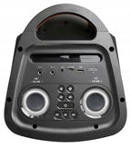 Przenośny głośnik PartyBox PB50LED karaoke z mikrofonem bezprzewodowym LED Bluetooth USB FM AUX 500 W
