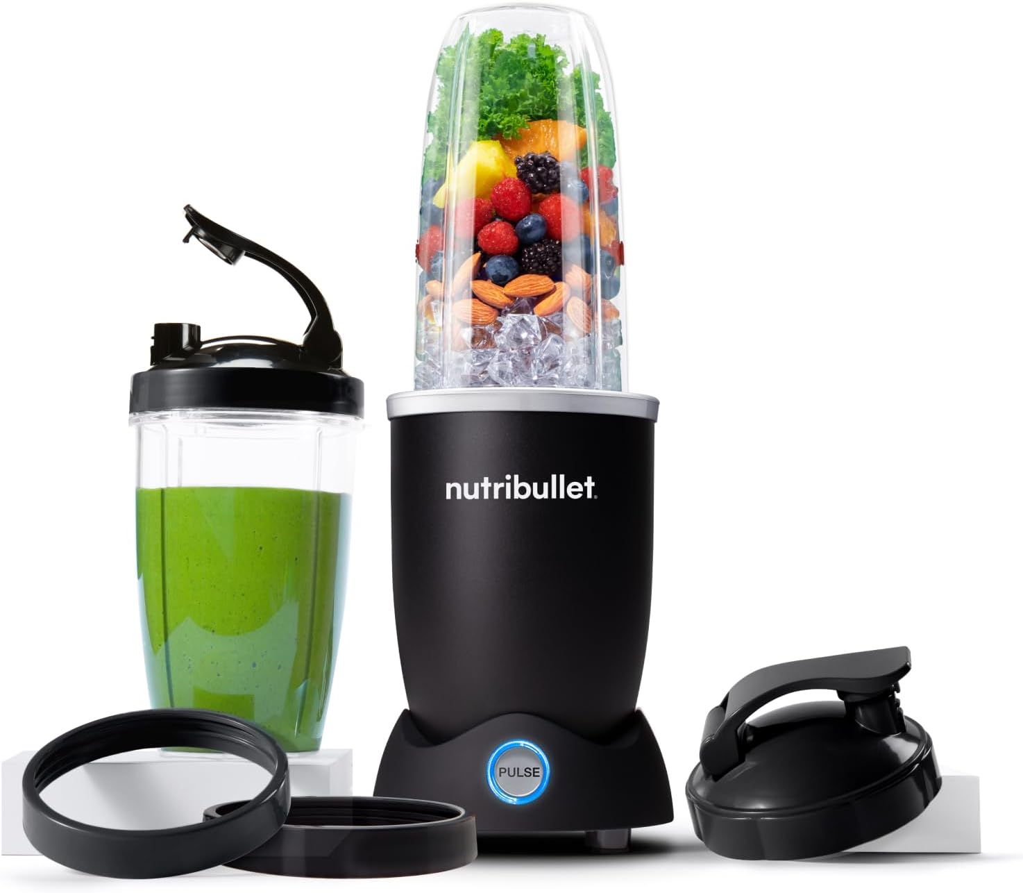 Blender électrique Pro 1200 NB120MB 1200 W multifonction smoothie broyeur verres 700 ml et 900 ml noir